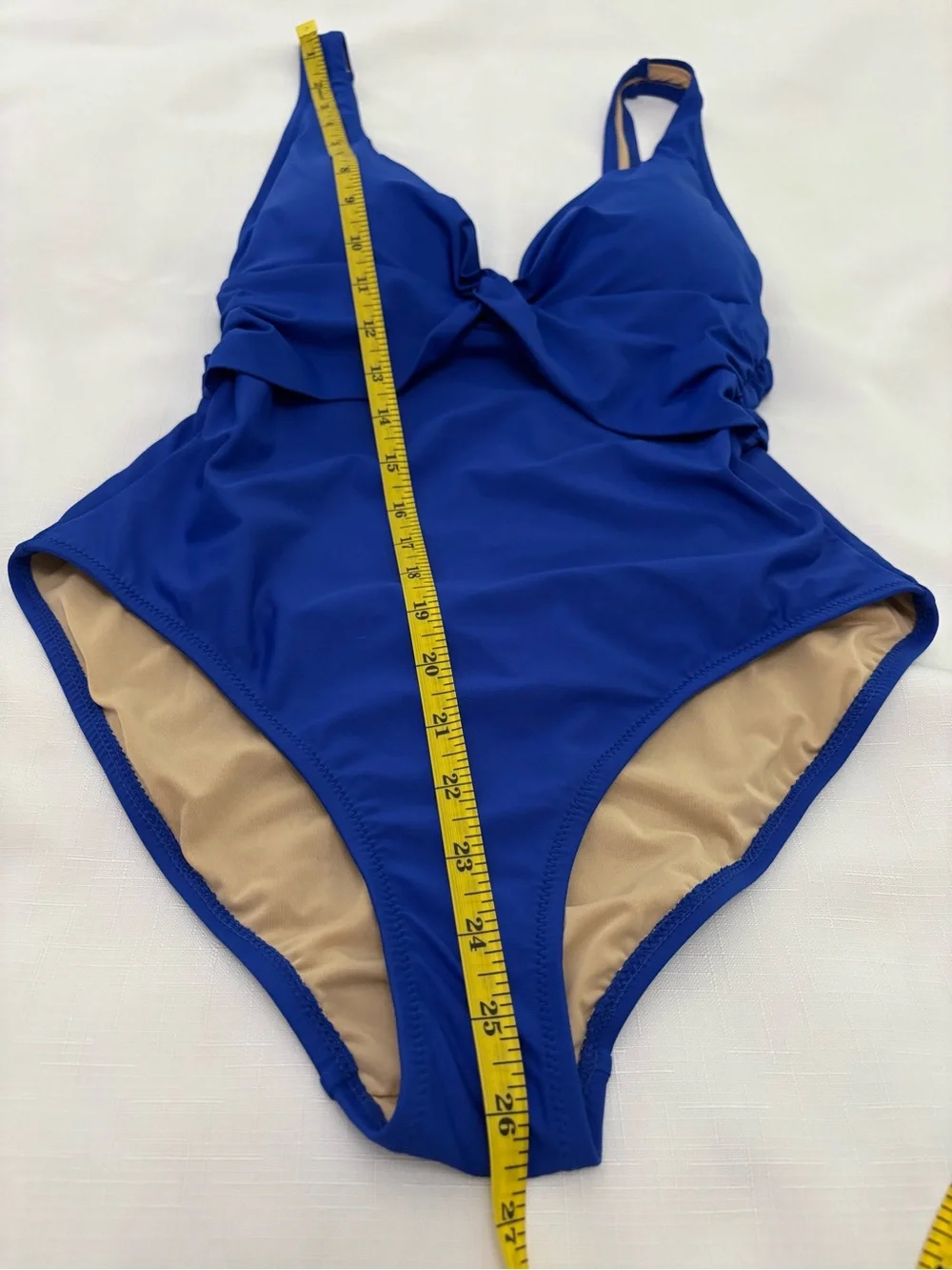 J. Crew Regal Blue Knot-Front  One-Piece Swimsuit Women Size 4